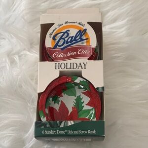 🌲🎁Ball Holiday Collection Elite Mason Jar Dome Lids & Screw Bands🎅🏻